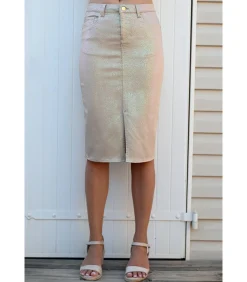 DAMES BLEU D'AZUR DOUC - STRETCH KATOENEN ROK