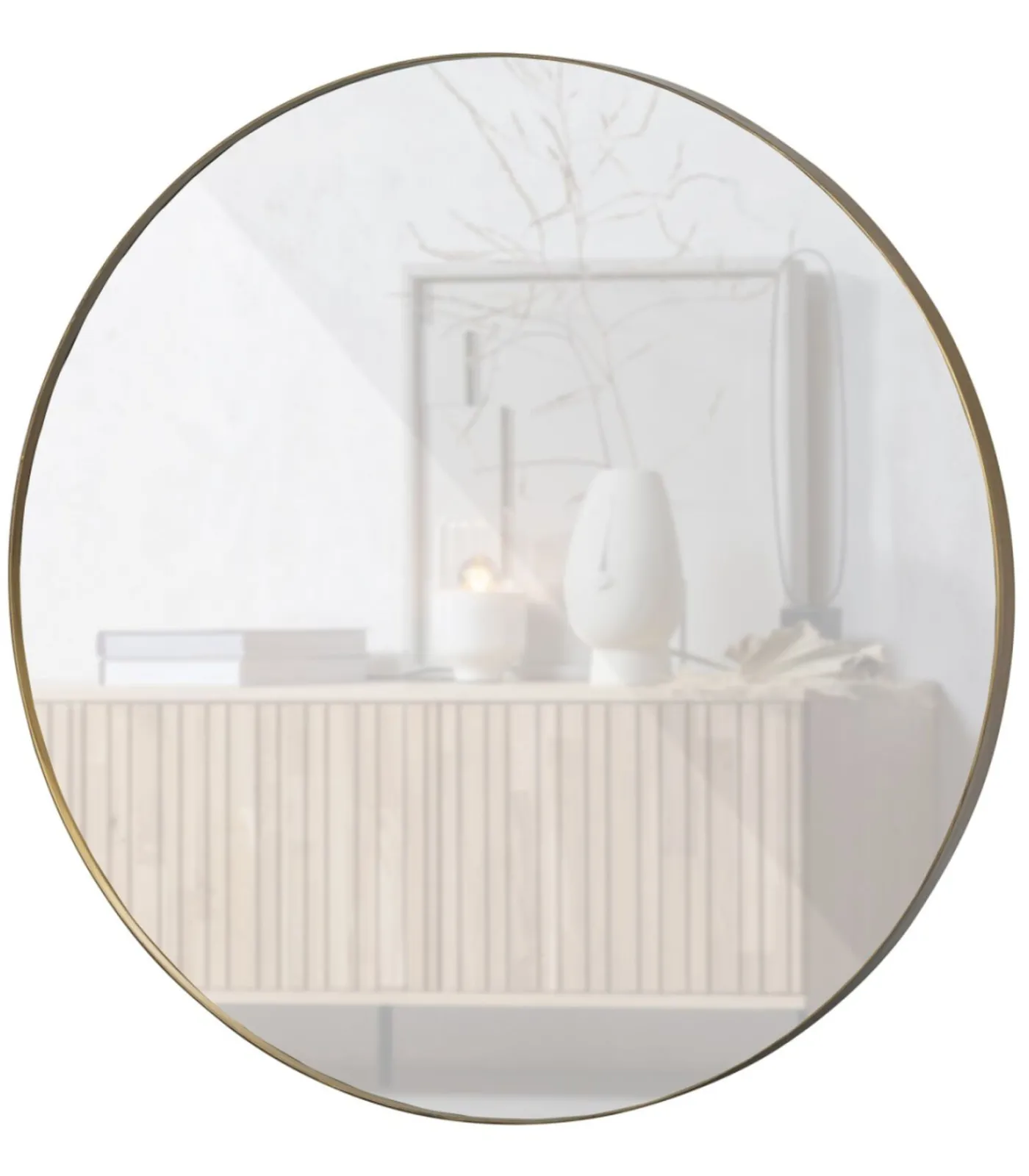 WOOOD Doutzen Spiegel - Metaal - Goud - 115x115x5