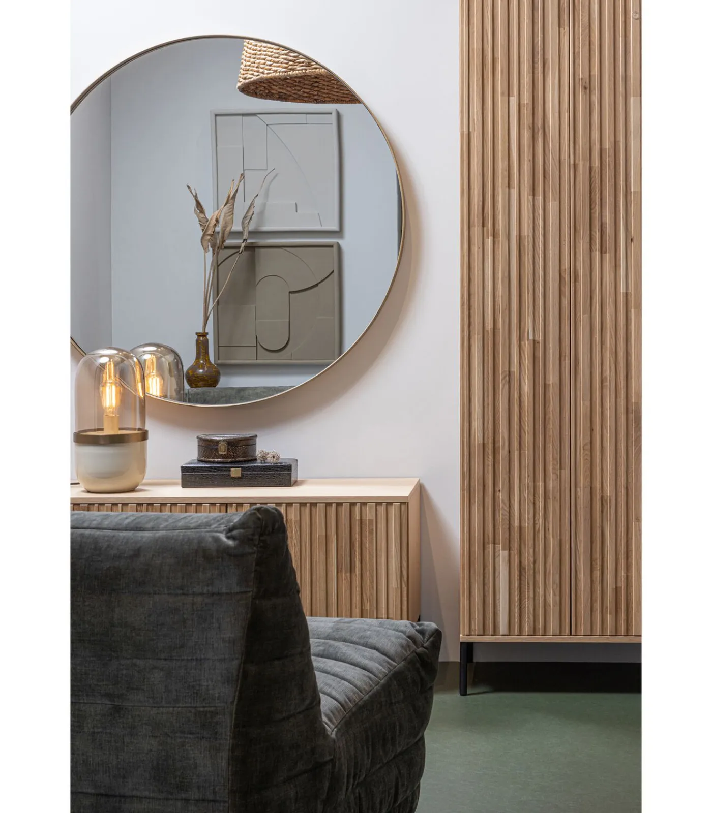 WOOOD Doutzen Spiegel - Metaal - Goud - 115x115x5