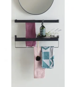 WOOOD Doutzen Spiegel - Metaal - Zwart - 50x50x5