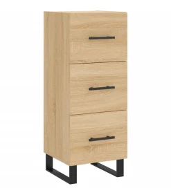 vidaXL Dressoir 34,5x34x90 cm bewerkt hout sonoma eiken