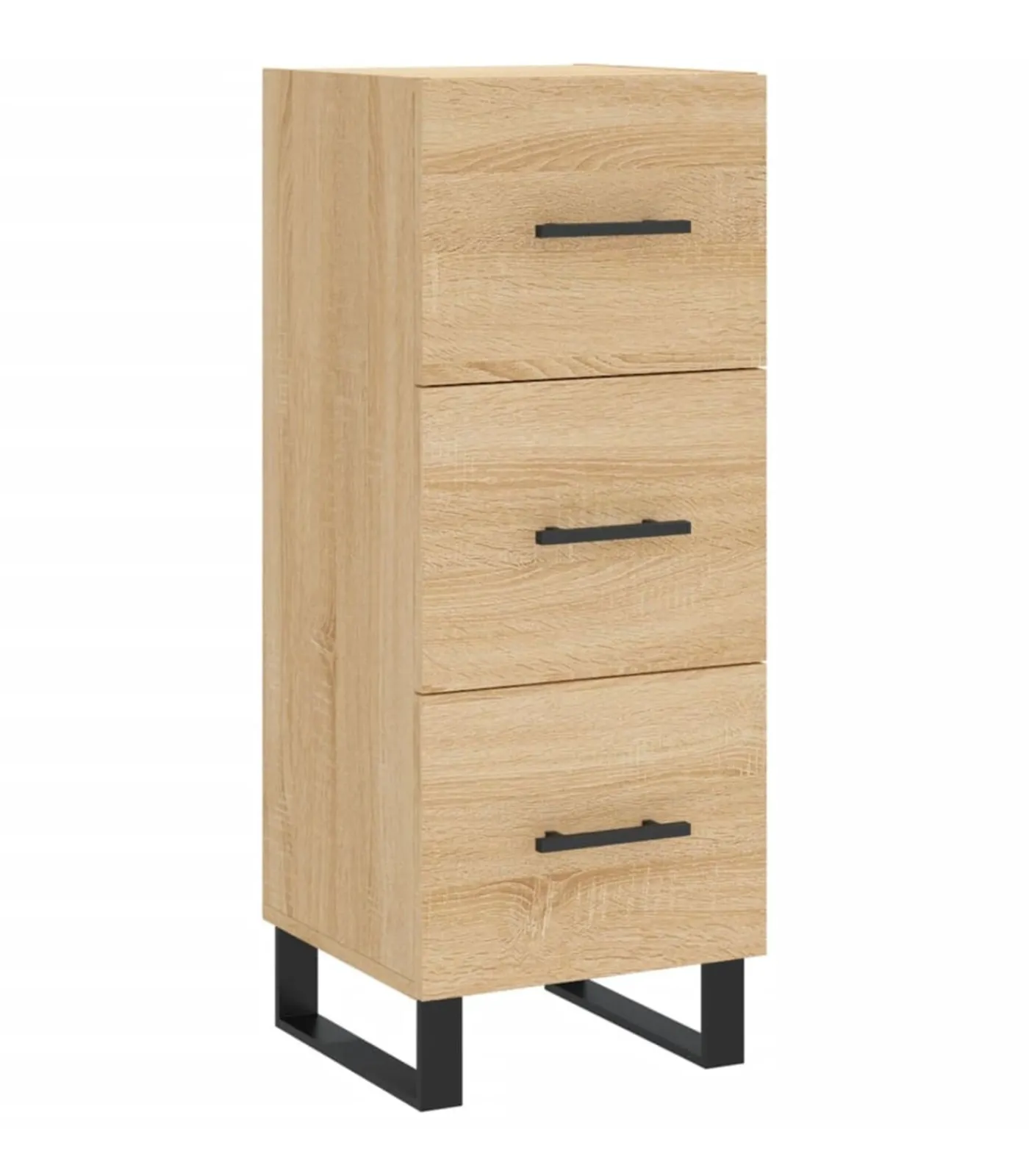 vidaXL Dressoir 34,5x34x90 cm bewerkt hout sonoma eiken