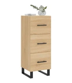 vidaXL Dressoir 34,5x34x90 cm bewerkt hout sonoma eiken