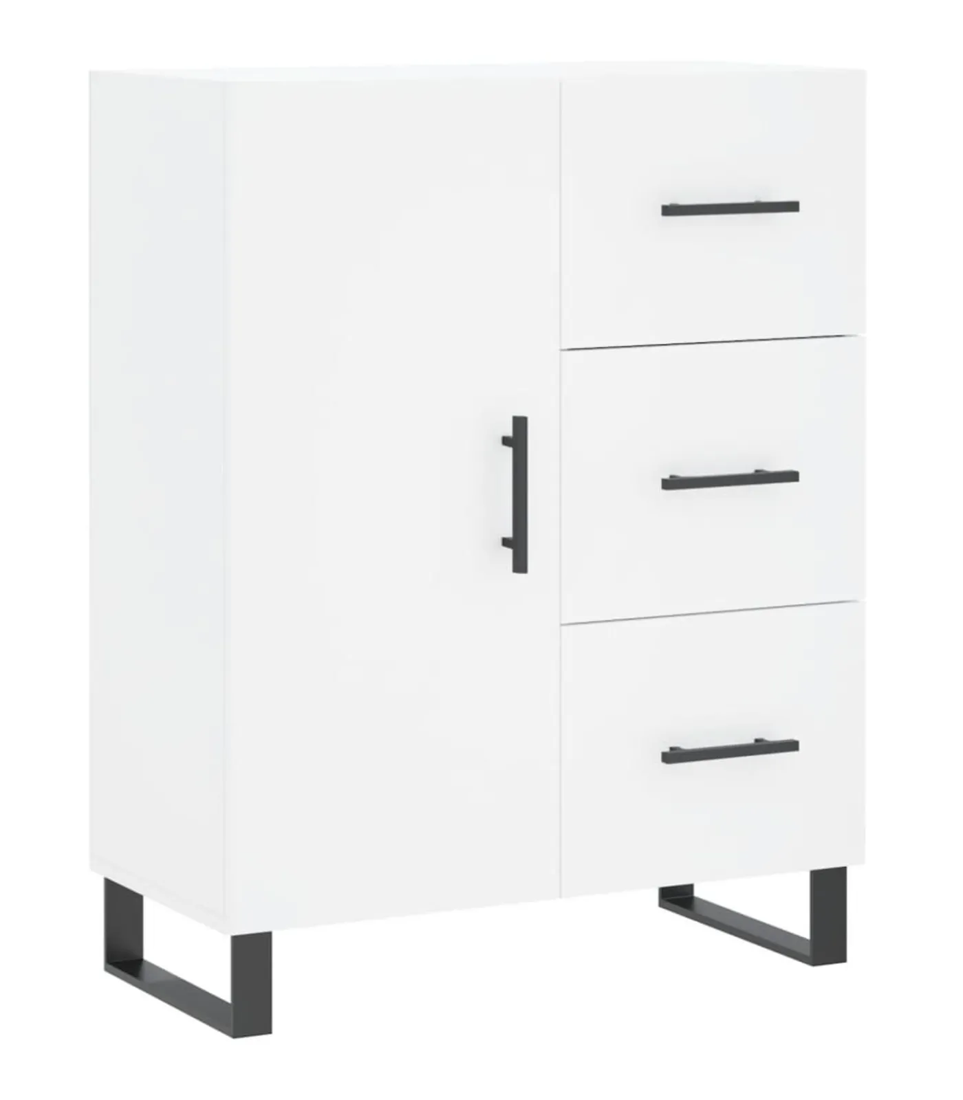 vidaXL Dressoir 69,5x34x90 cm bewerkt hout wit