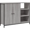 Outlet Dressoir 100x33x75 cm bewerkt hout grijs sonoma Meubels
