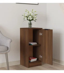 Sale Dressoir 30x30x70 cm bewerkt hout bruin eikenkleur Meubels