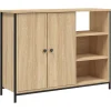 New Dressoir 100x33x75 cm bewerkt hout sonoma eikenkleurig Meubels