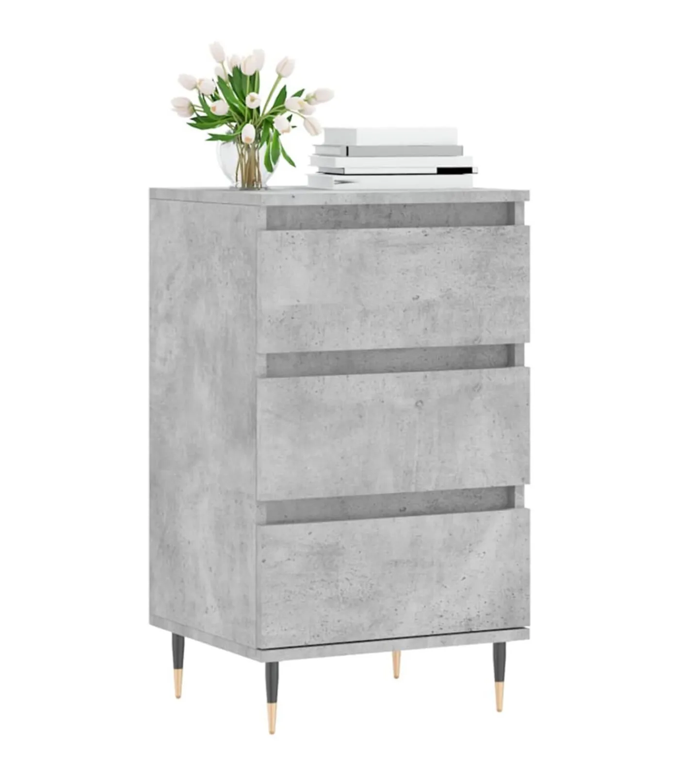 vidaXL Dressoir 40x35x70 cm bewerkt hout betongrijs