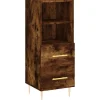 vidaXL Dressoir 34,5x34x90 cm bewerkt hout gerookt eiken