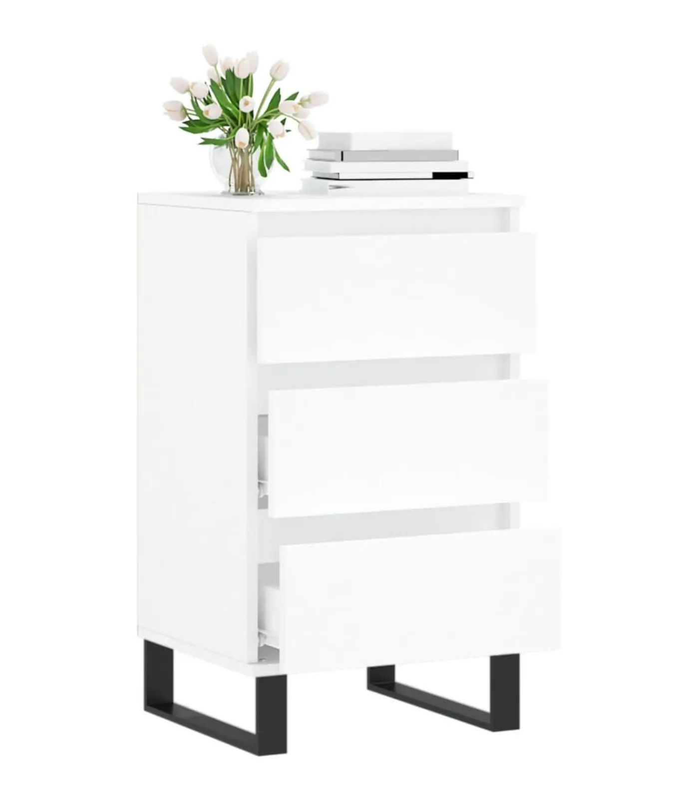 vidaXL Dressoir 40x35x70 cm bewerkt hout wit