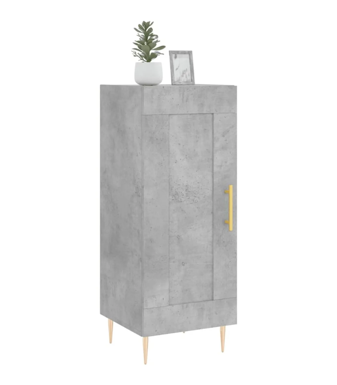 vidaXL Dressoir 34,5x34x90 cm bewerkt hout betongrijs