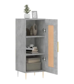 vidaXL Dressoir 34,5x34x90 cm bewerkt hout betongrijs