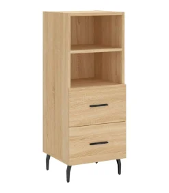 vidaXL Dressoir 34,5x34x90 cm bewerkt hout sonoma eiken