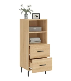 vidaXL Dressoir 34,5x34x90 cm bewerkt hout sonoma eiken