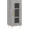 vidaXL Dressoir 34,5x34x90 cm bewerkt hout grijs sonoma eikenkleurig