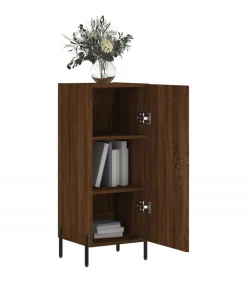 vidaXL Dressoir 34,5x34x90 cm bewerkt hout bruin eikenkleur