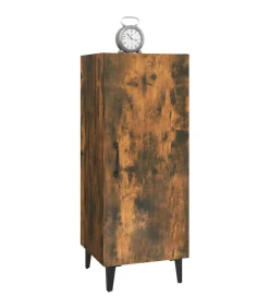 vidaXL Dressoir 34,5x34x90 cm bewerkt hout gerookt eikenkleurig