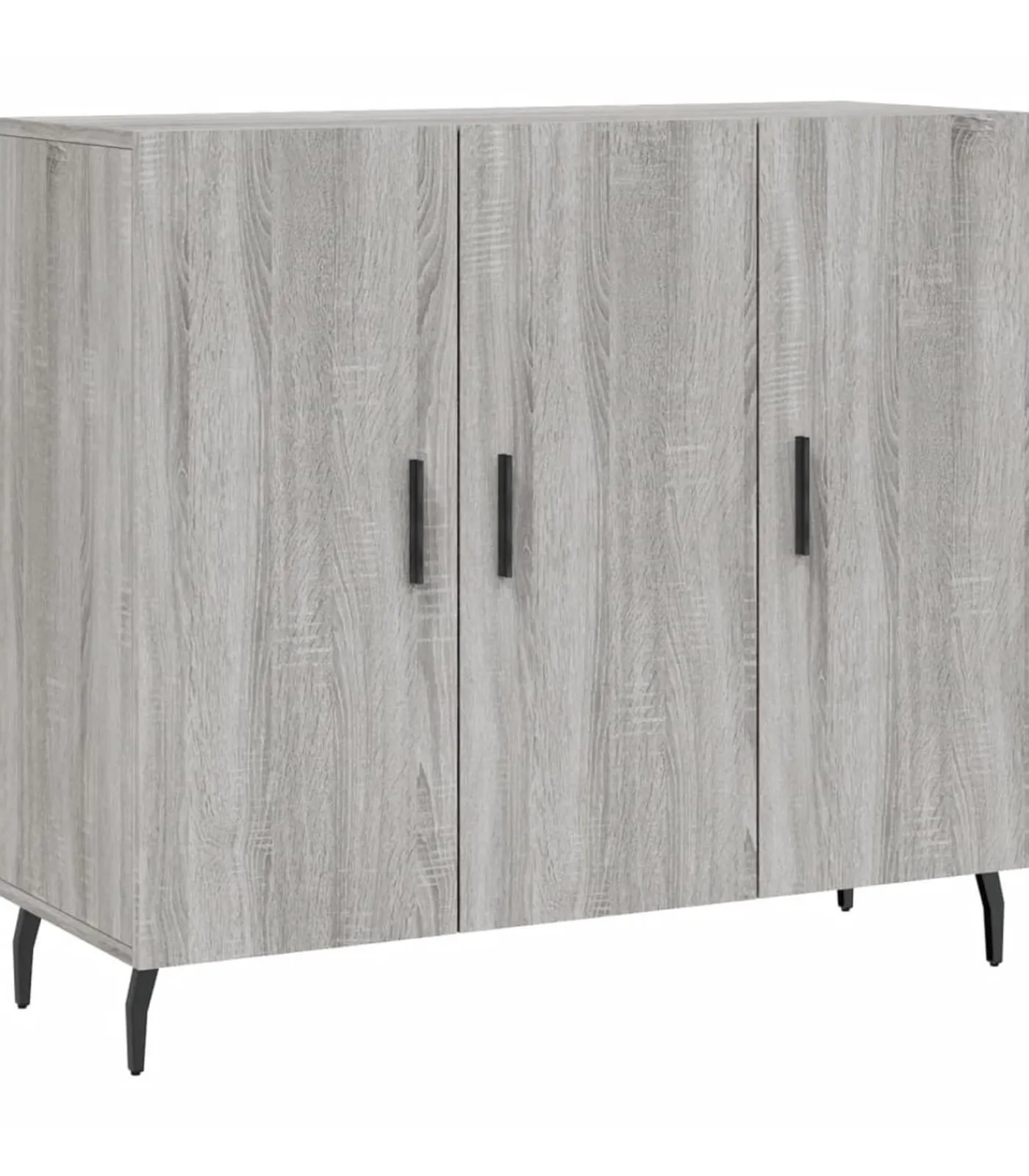 vidaXL Dressoir 90x34x80 cm bewerkt hout grijs sonoma eikenkleurig