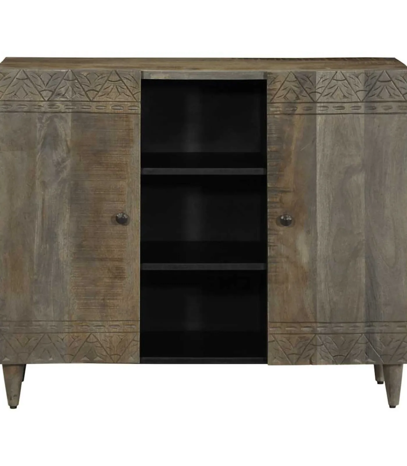 vidaXL Dressoir 90x33x75 cm massief mangohout