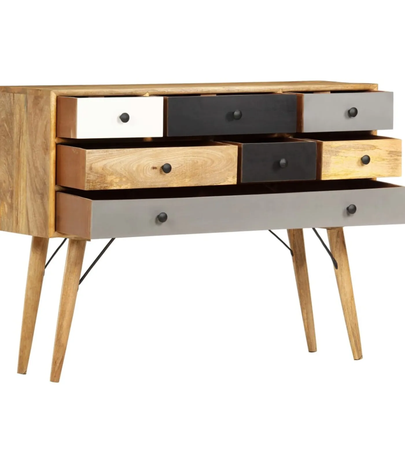 vidaXL Dressoir 110x30x82 cm massief mangohout