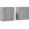 vidaXL Dressoirs 2 st 79x38x80 cm bewerkt hout grijs sonoma eikenkleur