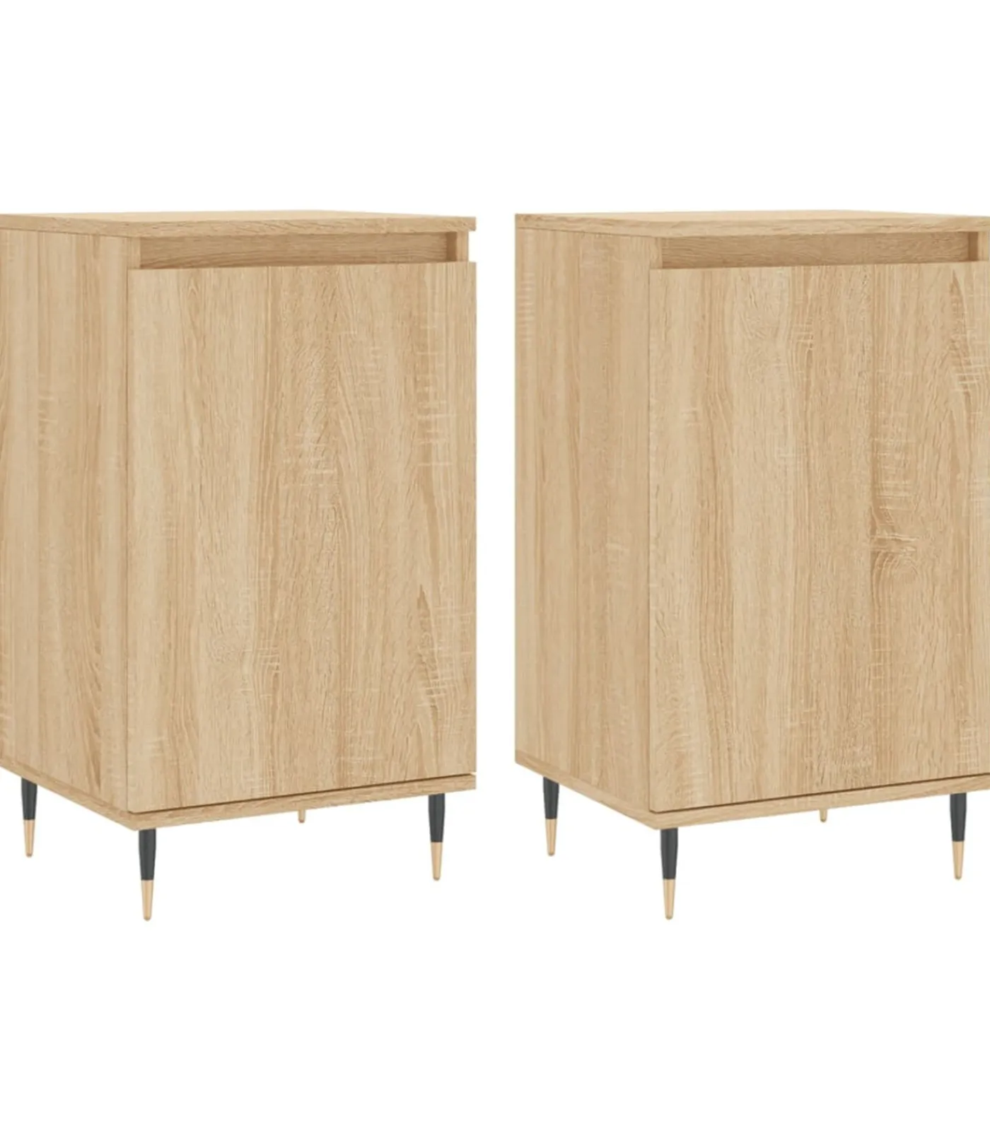 vidaXL Dressoirs 2 st 40x35x70 cm bewerkt hout sonoma eikenkleurig