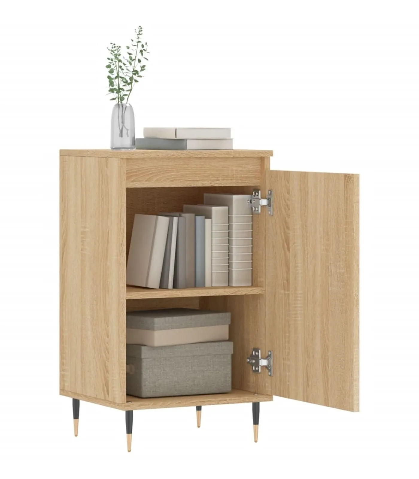 vidaXL Dressoirs 2 st 40x35x70 cm bewerkt hout sonoma eikenkleurig