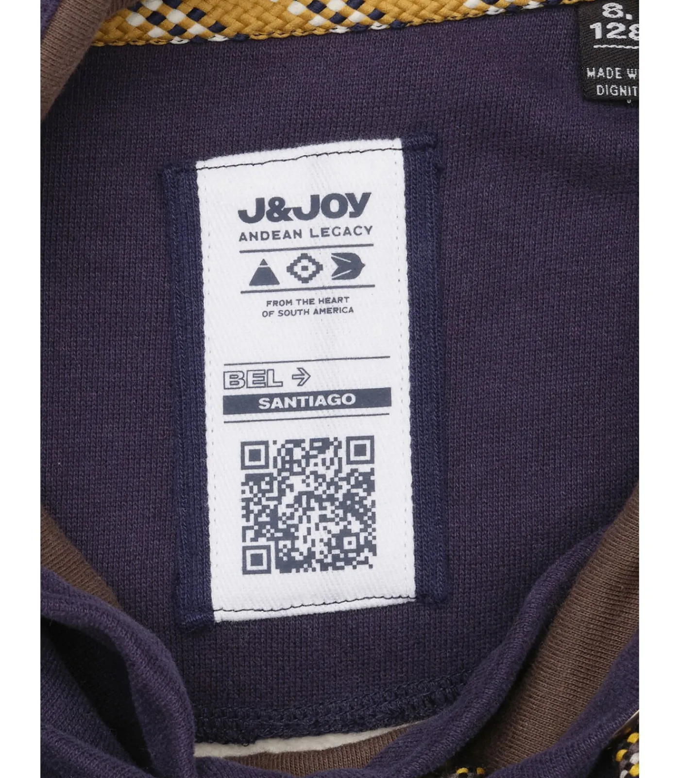 Kinderen J&JOY Driekleurige jongenstrui met kangoeroezak