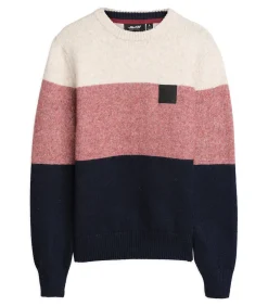 Heren J&JOY Driekleurige ronde halstrui voor heren