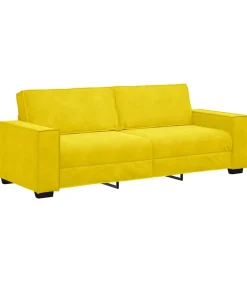 Driezitsbank 180 cm fluweel geel Zetels