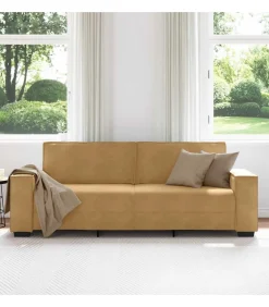 vidaXL Driezitsbank 180 cm fluweel bruin