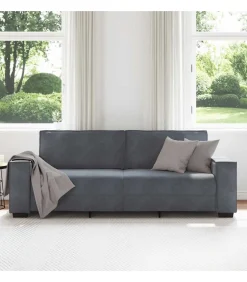 vidaXL Driezitsbank 180 cm fluweel donkergrijs