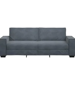 vidaXL Driezitsbank 180 cm fluweel donkergrijs