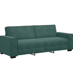 vidaXL Driezitsbank 180 cm fluweel donkergroen