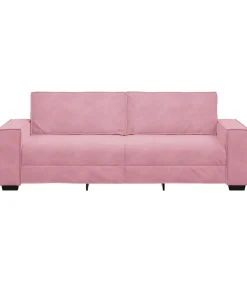 vidaXL Driezitsbank 180 cm fluweel roze