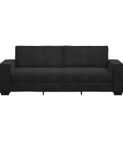 vidaXL Driezitsbank 180 cm fluweel zwart