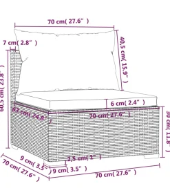 Sale Driezitsbank met kussens poly rattan zwart Tuinmeubelen