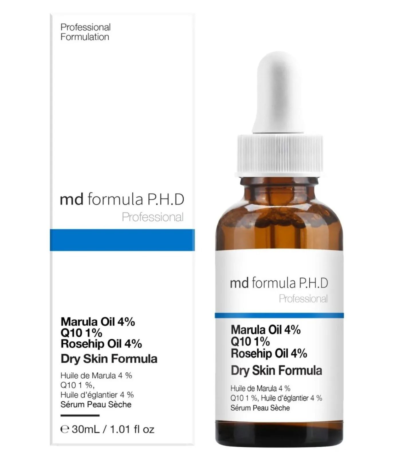MD Formula Droge Huid Serum Marula Olie 4%, Q10 1%, Rozenbottelolie 4% 30ml