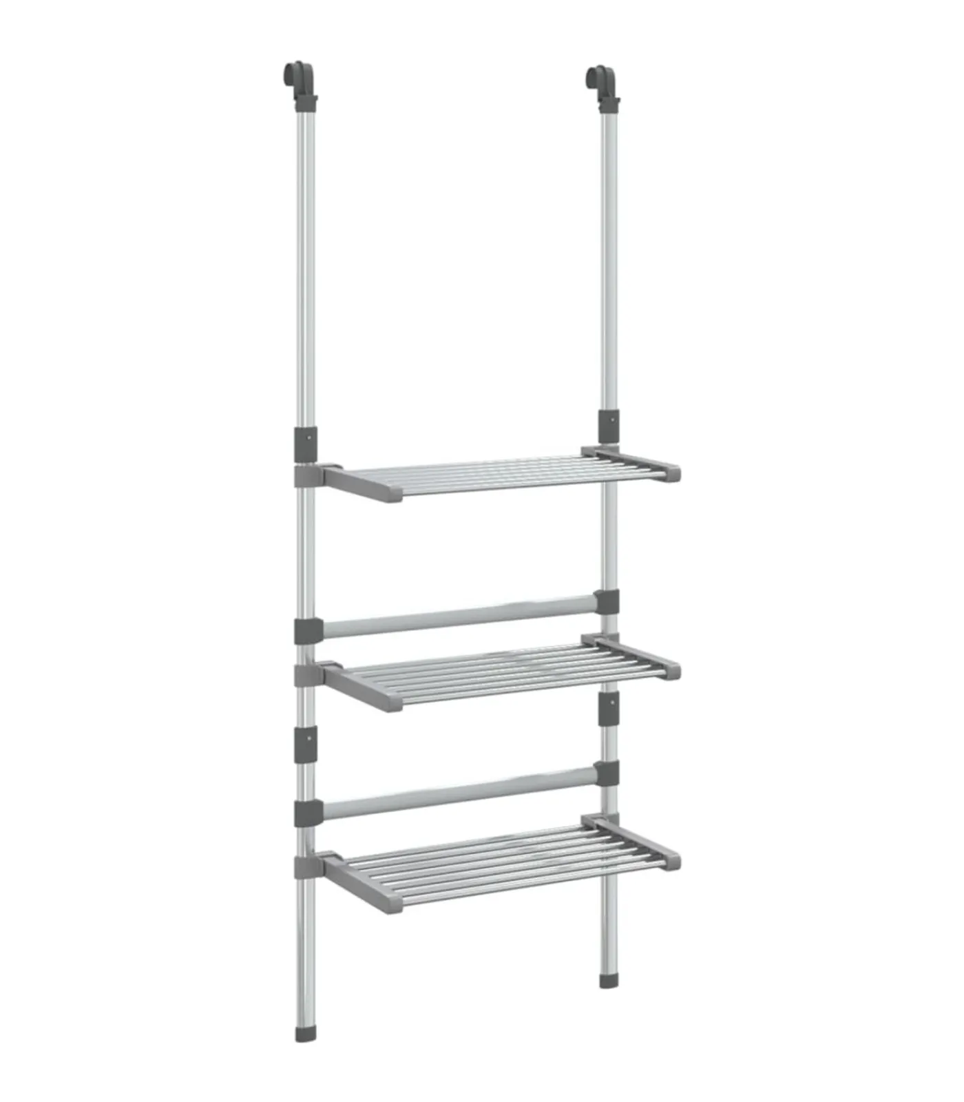 vidaXL Droogrek 3-laags hangend aluminium