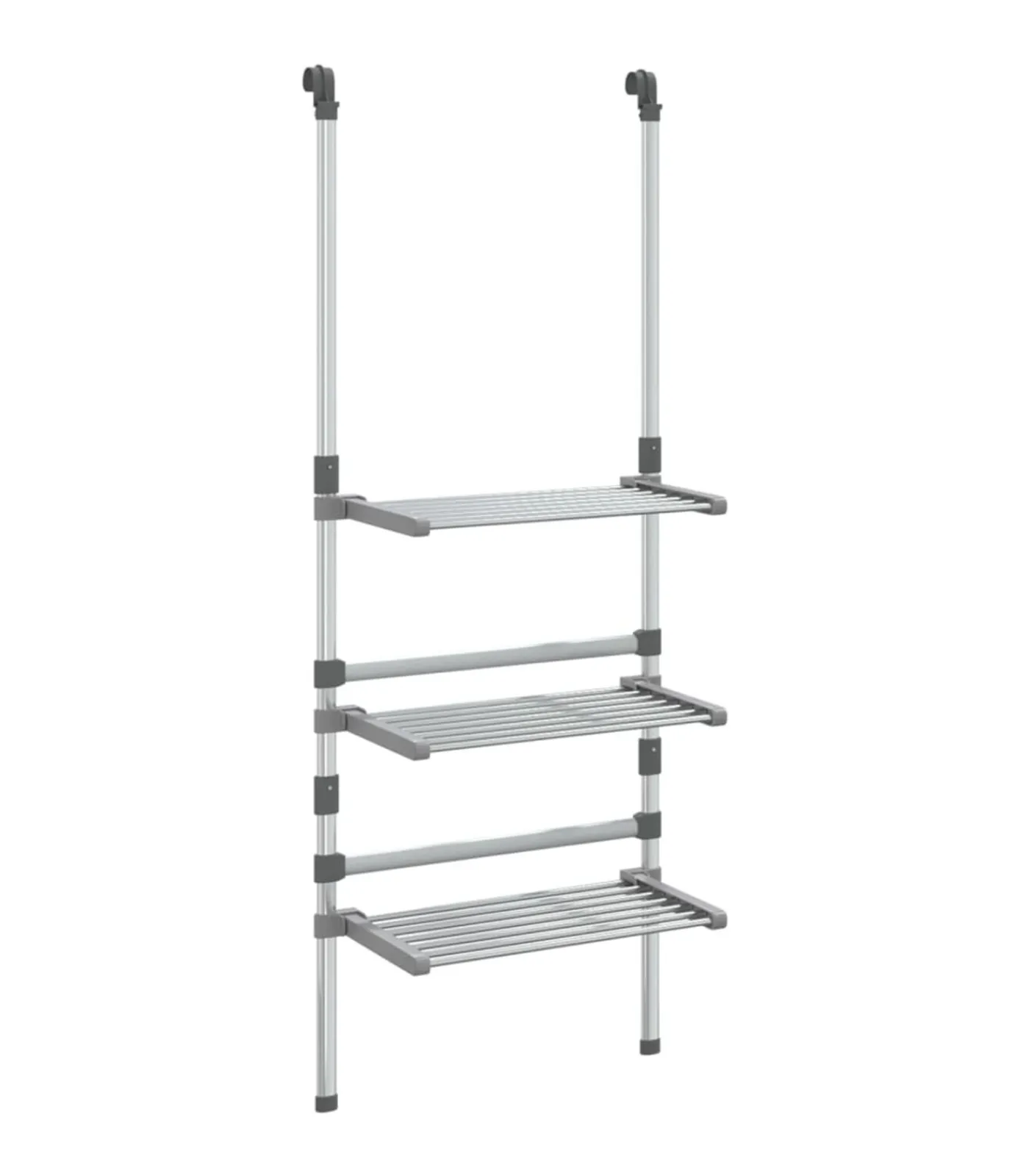 vidaXL Droogrek 3-laags hangend aluminium