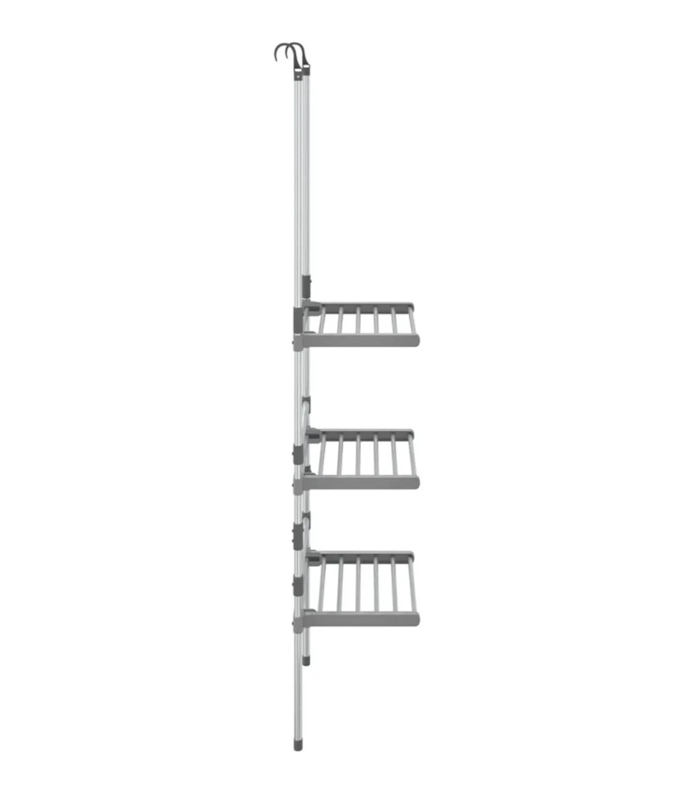 vidaXL Droogrek 3-laags hangend aluminium