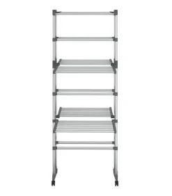 Hot Droogrek 3-laags met wieltjes 60x70x129 cm zilverkleurig Wassen & Strijken