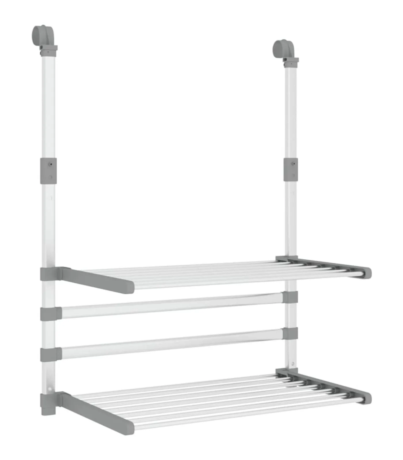 vidaXL Droogrek voor balkon 54x25x42 cm aluminium