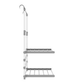 vidaXL Droogrek voor balkon 54x25x42 cm aluminium