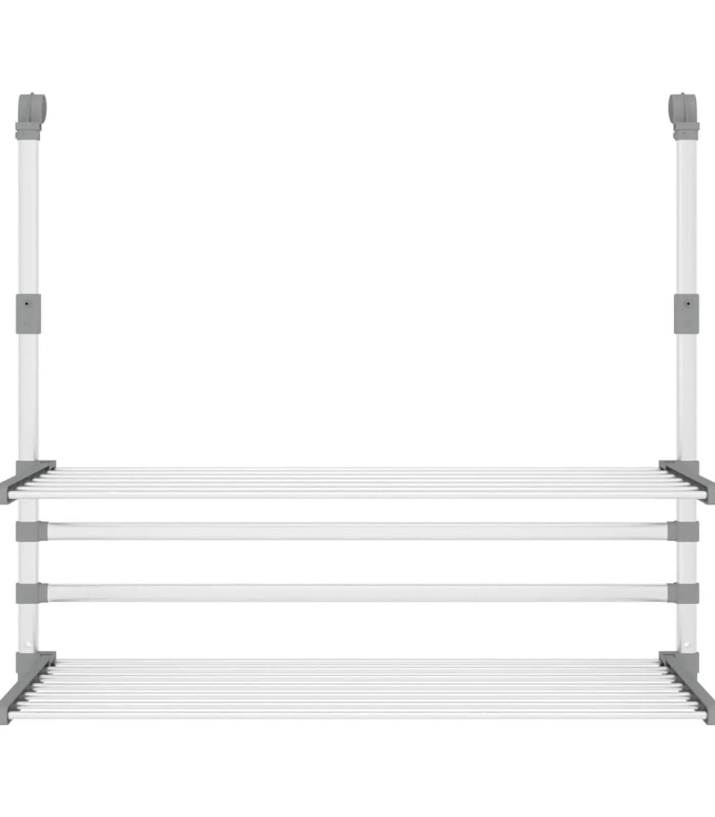 vidaXL Droogrek voor balkon 89x25x(60-95) cm aluminium