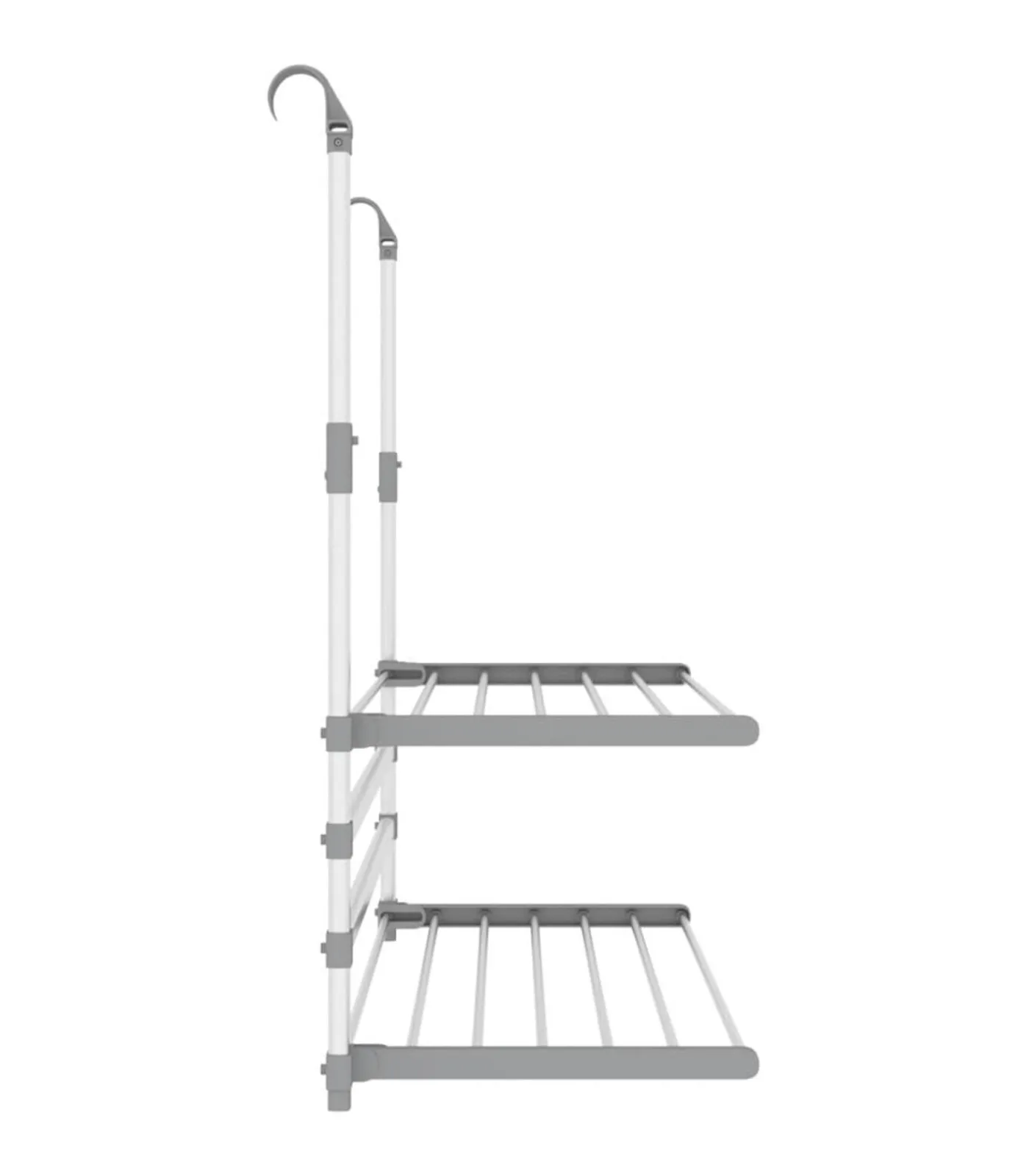 vidaXL Droogrek voor balkon 89x25x(60-95) cm aluminium