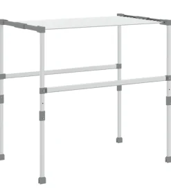 vidaXL Droogrek 83x(50-55)x(40-85) cm aluminium
