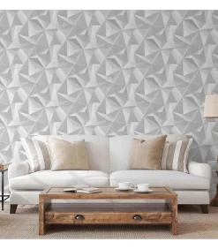 DUTCH WALLCOVERINGS Behang Onyx lichtgrijs