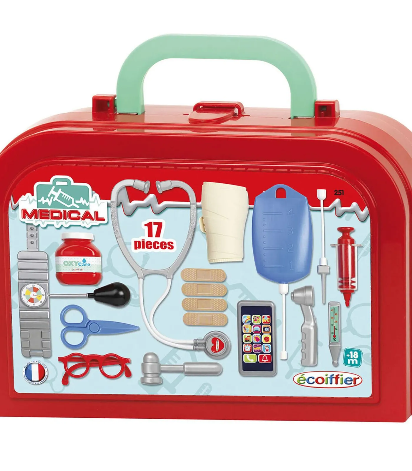 Kinderen ECOIFFIER dokterskoffer speelgoedset luxe 17-delig voor kinderen