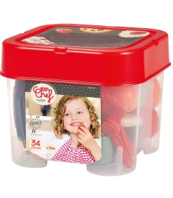 Clearance speelgoed eetset 100% Chef met speeleten - 34 delig Kinderen Speelgoed
